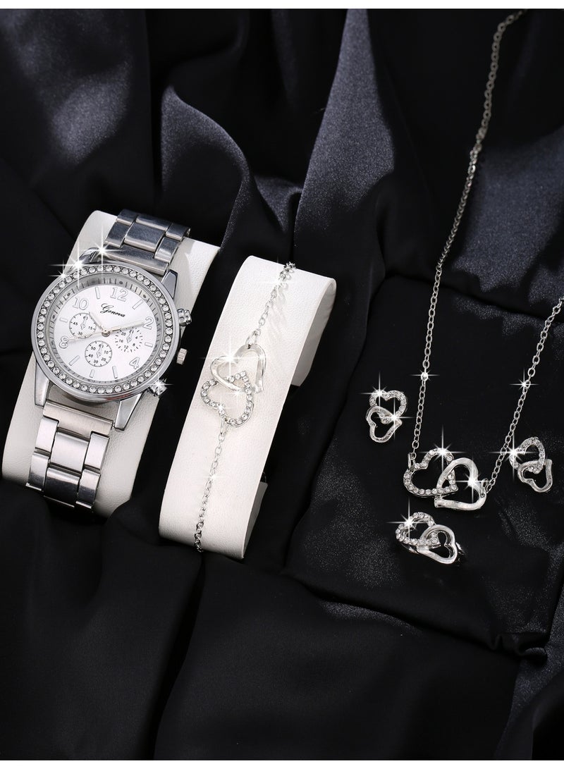 Geneva Elegant and fashionable women's watch set for daily wear, perfect choice for holiday and birthday gifts - Image 2
