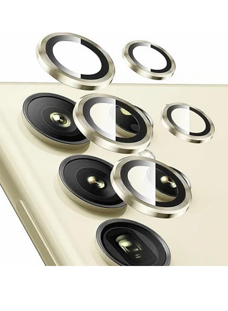 For Samsung Galaxy S24 Ultra Camera Protector Lens With Clear Tempered Glass Camera - Aluminium GOLD