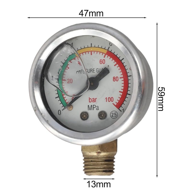 47mm Metal Agricultural Pressure Gauge 10MPA 13mm Thread For Pump Accessory - Image 3