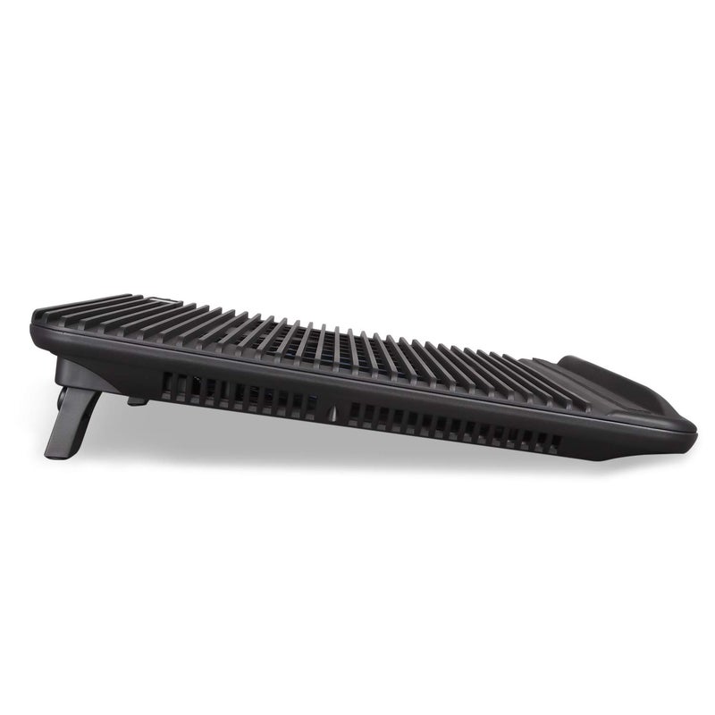 Coolertek Laptop Cooling Pad, Coolertek USB Powered Laptop Cooler, 2 Blue Silent Big Fans, Height Adjustable Non-Slip Laptop Stand with Dual USB 2.0 Ports, Fits 11-17 Inch Notebook - Black (N2) - Image 4