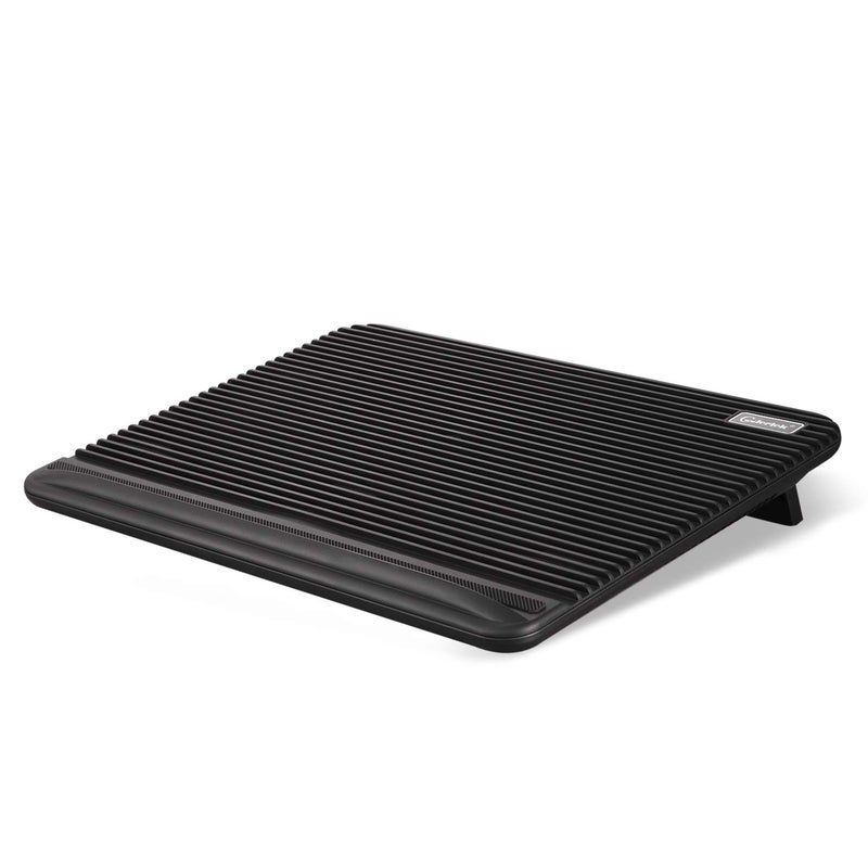 Coolertek Laptop Cooling Pad, Coolertek USB Powered Laptop Cooler, 2 Blue Silent Big Fans, Height Adjustable Non-Slip Laptop Stand with Dual USB 2.0 Ports, Fits 11-17 Inch Notebook - Black (N2) - Image 1