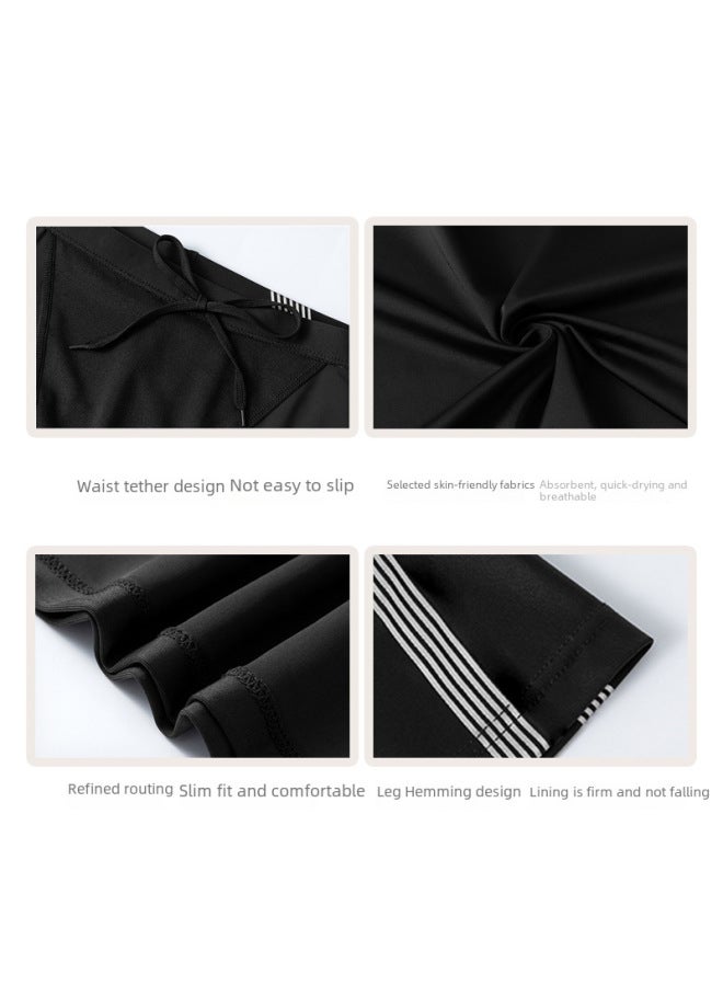 إسكدنيا Swimwear Men's Suit Anti-embarrassment Large Size Professional Swimming Trunks Adult Sunscreen Hot Spring Full Body Men's Swimwear Equipment-Color:65202+52203 Suit- - Image 5