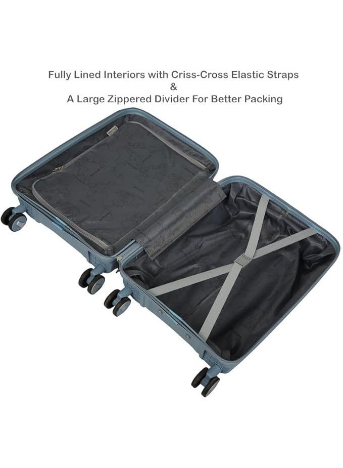 60cm hard trolley suitcase – lightweight with 360-degree rotating wheels, compact size – black - Image 4