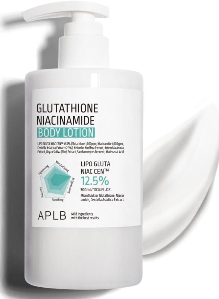 APLB Glutathione Niacinamide Body Lotion | LIPO GLUTA NIAC CEN™ 12.5% 10.14 FL.OZ/Korean Skincare, Long lasting hydration, Revitalize for gentle and improve skin texture - Image 1