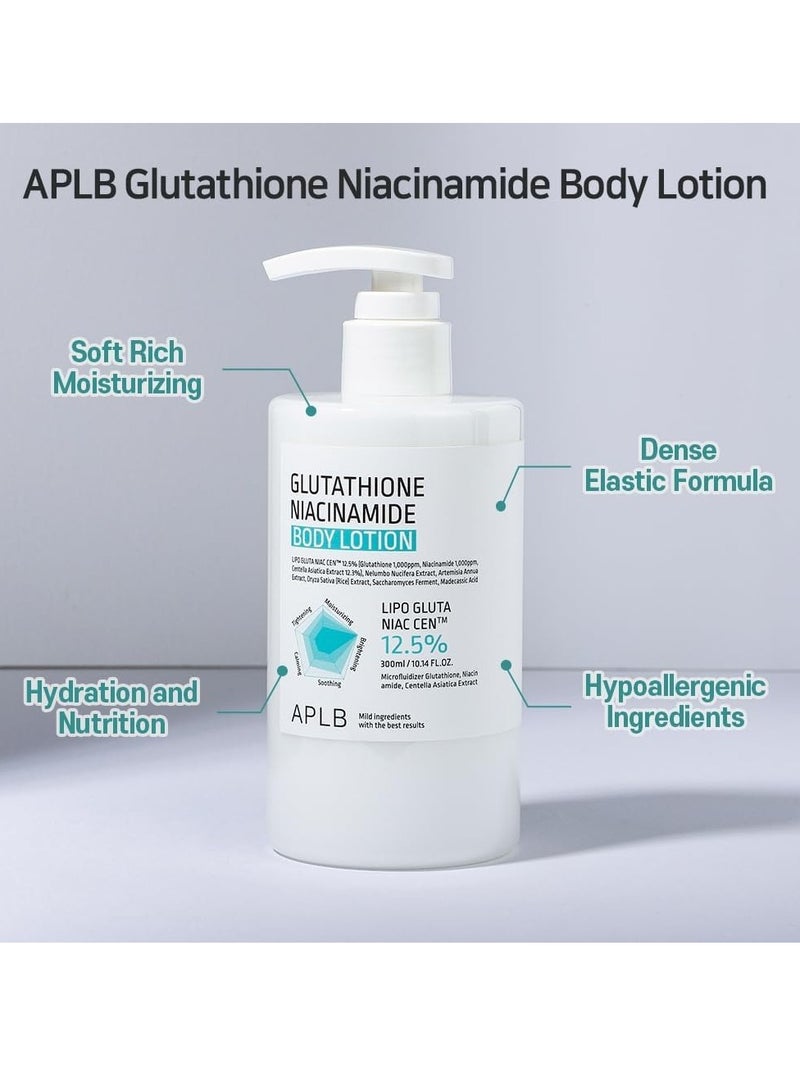 APLB Glutathione Niacinamide Body Lotion | LIPO GLUTA NIAC CEN™ 12.5% 10.14 FL.OZ/Korean Skincare, Long lasting hydration, Revitalize for gentle and improve skin texture - Image 5