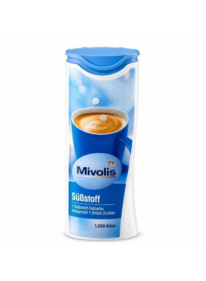 Mivolis Diet Sugar Tablets 1200 Count – German-Made Sweetener – Low Calorie Sugar Substitute – Ideal for Keto, Diabetics & Weight Management – Easy Dispensing – Vegan & Gluten-Free - Image 1