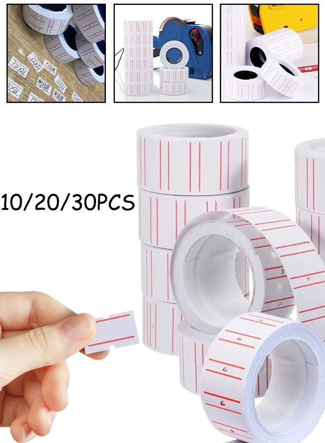 Generic 10/20/30PCS Label Paper Sticker  Label Maker Tape Price Tag Roll  Price Sticker Pricing Label  Price Tag  Paper Label Price  Price Tag Labels  Shipping Label Fan-Fold Labels Price Label Rolls For Office Retail Shop Grocery Store Organization Marking Warehouse  - Image 1