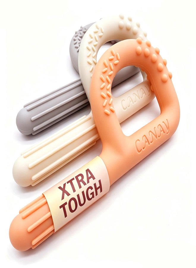 CANAY Xtra Tough Hand-Held Sensory Chew Toys for Autistic Children(3 Pack), Chew Sticks fo Kids, Alt. to Chew Necklaces for Sensory Kids, Teething, Oral Motor Stimulation, ADHD, SPD - For Aggressive Chewers - Image 1