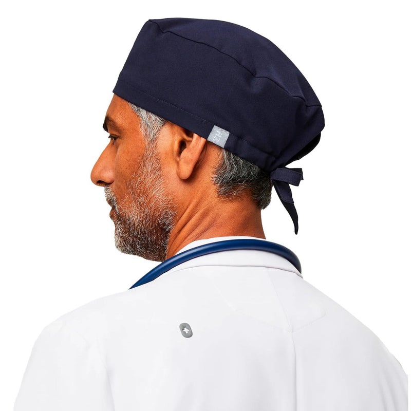 Cotton Printed Surgical Cap Unisex Black - Image 3