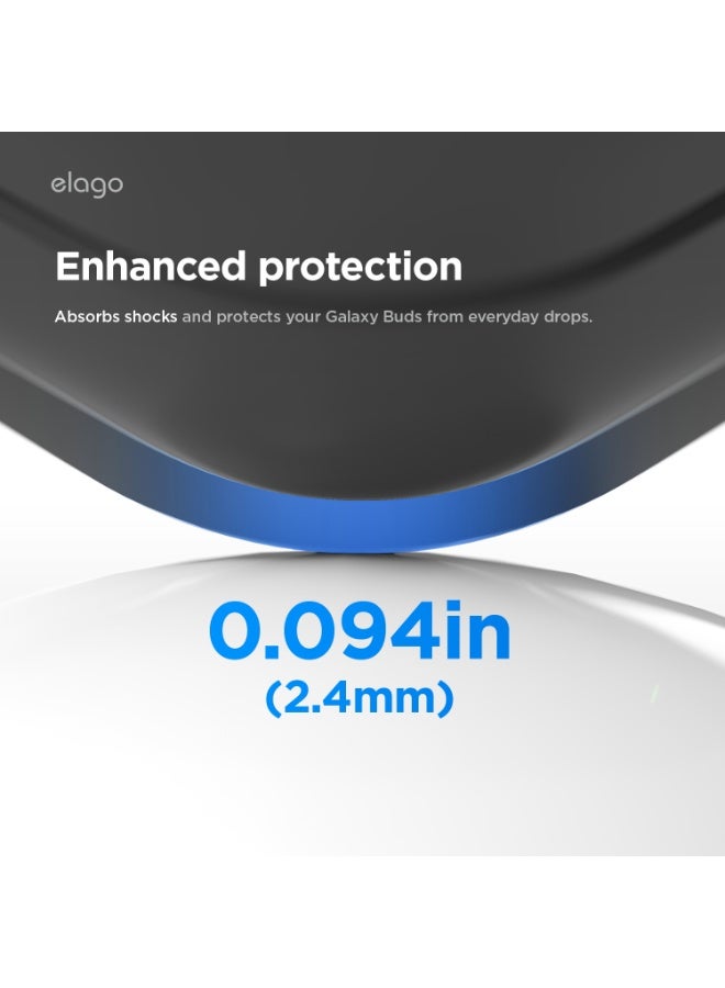 Elago EDC Hang Compatible with Samsung Galaxy Buds4 and Buds 4 Pro Case Cover with Carabiner - Black - Image 5