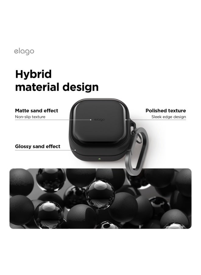 Elago EDC Hang Compatible with Samsung Galaxy Buds4 and Buds 4 Pro Case Cover with Carabiner - Black - Image 4
