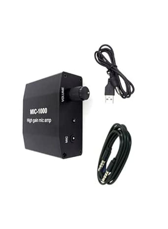 Aluminum Microphone Amplifier 1000x Gain with USB Power Cable - Image 1