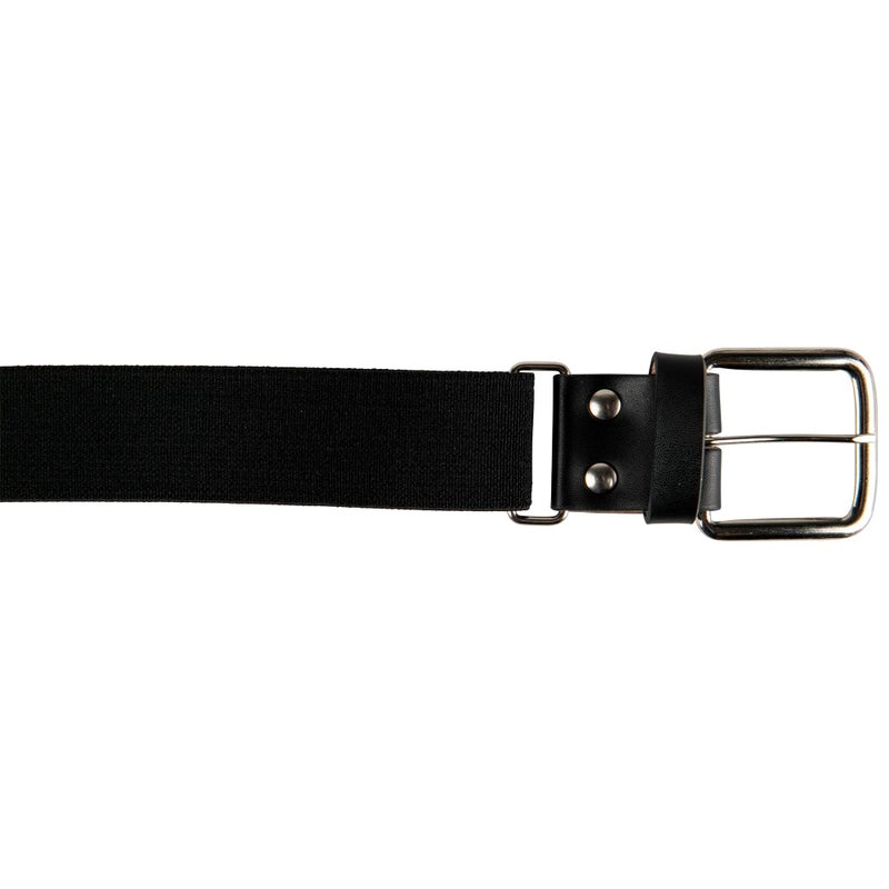 CHAMPRO Standard Baseball Belt with Leather Tab, Black, Adult 1-1/2" - Image 3