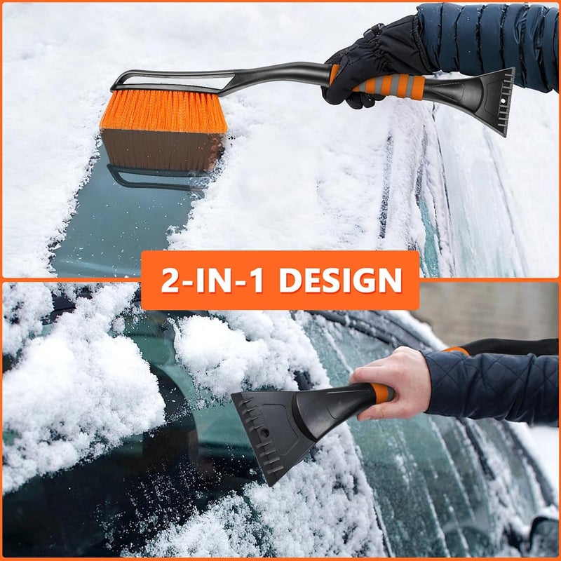 Showvigor 25" Snow Brush and Ice Scrapers for Car Windshield, 2-in-1 Detachable Design with Paint Protection, Extra Long Snow Removal Tool for Cars, Trucks, SUVs - Great for Drivers - Image 4