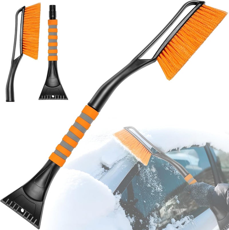 Showvigor 25" Snow Brush and Ice Scrapers for Car Windshield, 2-in-1 Detachable Design with Paint Protection, Extra Long Snow Removal Tool for Cars, Trucks, SUVs - Great for Drivers - Image 1