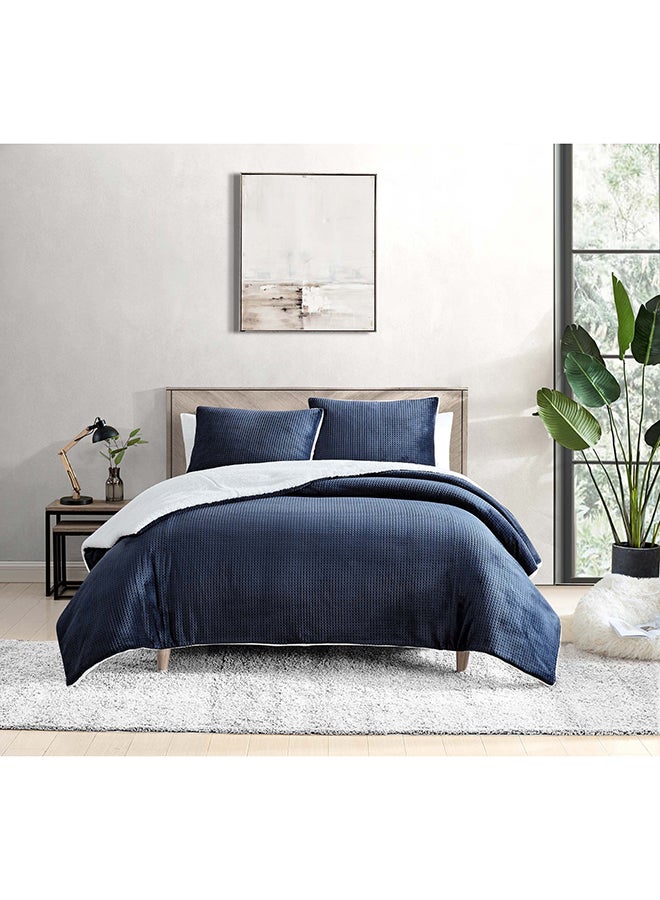 Boutique Blanche Waffle Burnout Flannel Comforter Set 250x260M+ 50x75 Cm  - Image 1