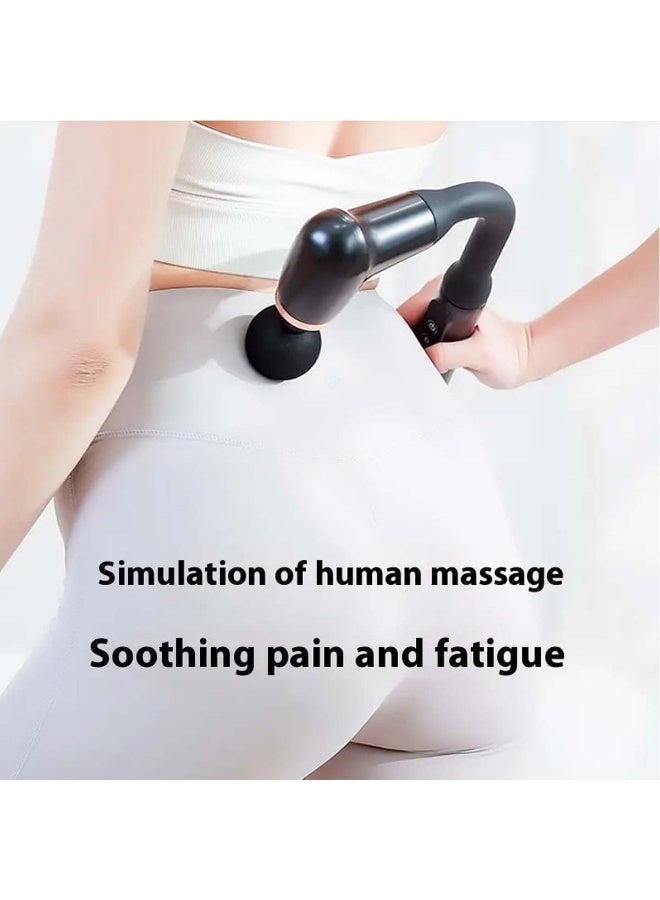 Powerful Deep Tissue Massage Gun – Handheld Electric Muscle Massager with 4 Attachments & LCD Display, Quiet & Rechargeable – Pain Relief for Back, Neck, Shoulders & Legs – Grey - Image 5