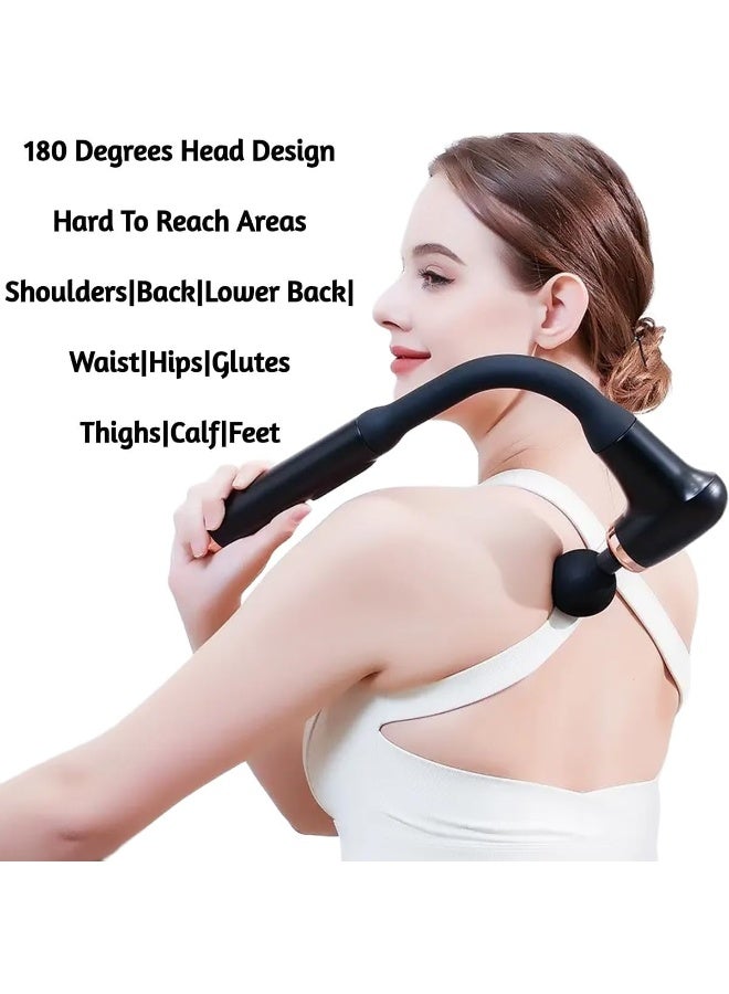 Powerful Deep Tissue Massage Gun – Handheld Electric Muscle Massager with 4 Attachments & LCD Display, Quiet & Rechargeable – Pain Relief for Back, Neck, Shoulders & Legs – Grey - Image 3