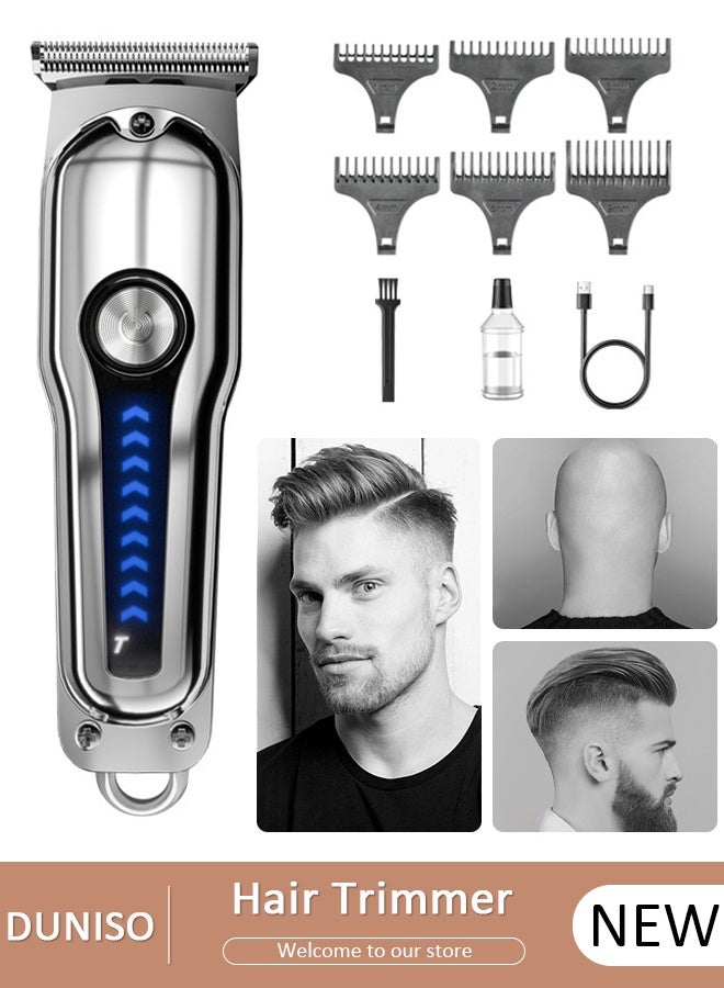 DUNISO Hair Clippers Electric with 6 Kinds of Positioning Combs Turbo Motor Hair Cutting Kit Pro Mens Clippers for LED Display Cordless Rechargeable Hair Trimmer Set Professional Barbers Grooming Kit - Image 1