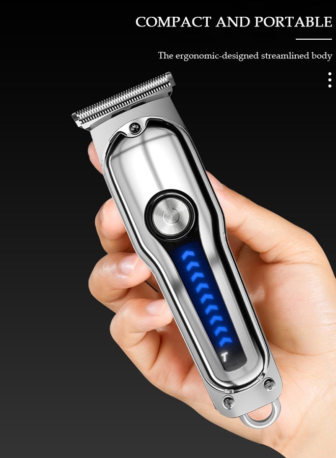 DUNISO Hair Clippers Electric with 6 Kinds of Positioning Combs Turbo Motor Hair Cutting Kit Pro Mens Clippers for LED Display Cordless Rechargeable Hair Trimmer Set Professional Barbers Grooming Kit - Image 4