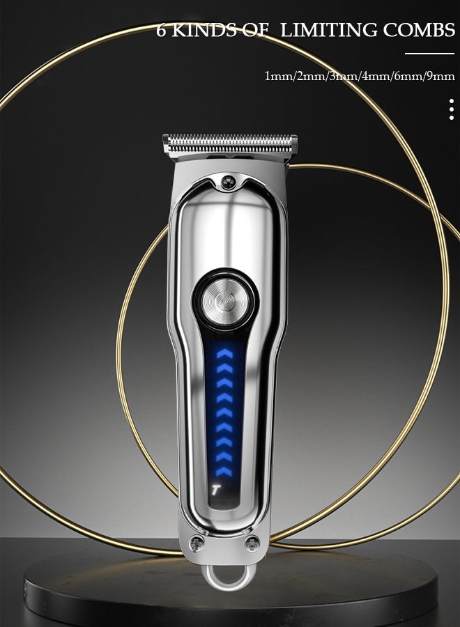 DUNISO Hair Clippers Electric with 6 Kinds of Positioning Combs Turbo Motor Hair Cutting Kit Pro Mens Clippers for LED Display Cordless Rechargeable Hair Trimmer Set Professional Barbers Grooming Kit - Image 3