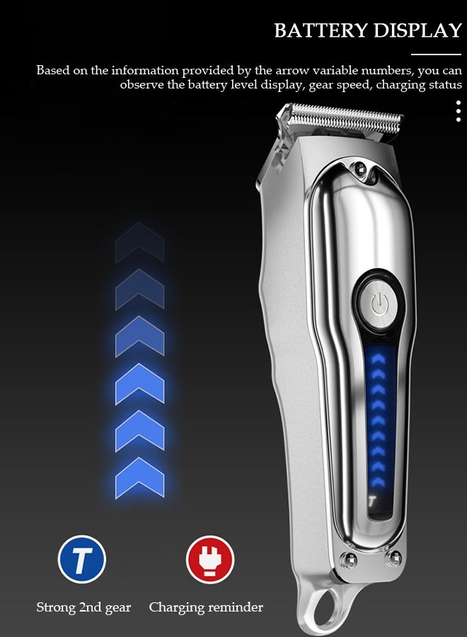 DUNISO Hair Clippers Electric with 6 Kinds of Positioning Combs Turbo Motor Hair Cutting Kit Pro Mens Clippers for LED Display Cordless Rechargeable Hair Trimmer Set Professional Barbers Grooming Kit - Image 2