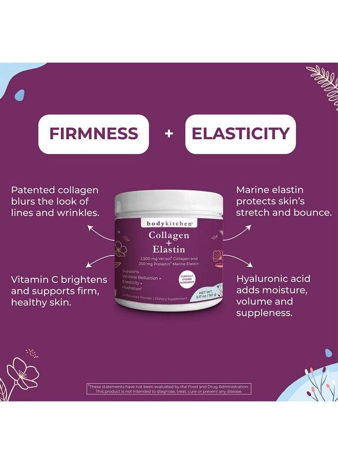 Body Kitchen - Collagen + 250 Mg Elastin Supplement To Help Reduce Signs Of Aging Improved Skin Health  Elasticity Fewer Wrinkles Unflavored Powder Tasteless Odorless Colorless 30 Servings… - Image 1