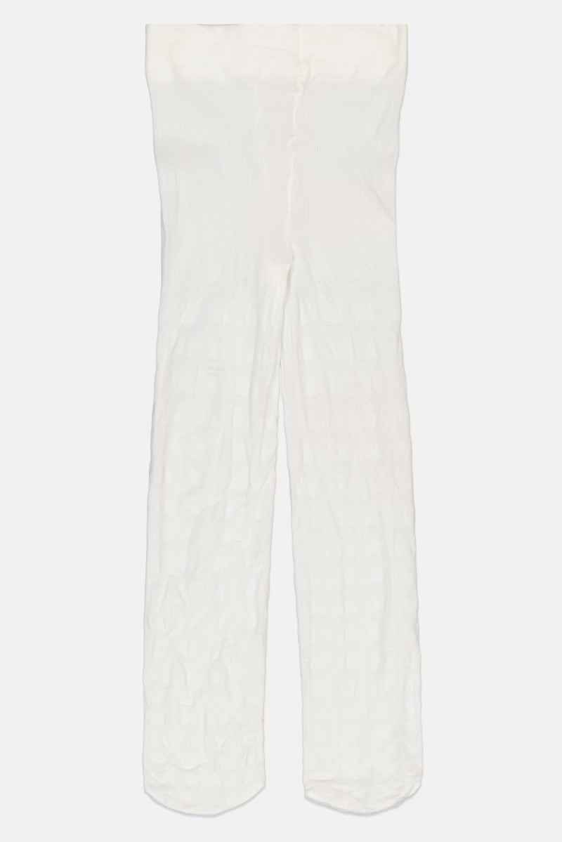 Cool Club Toddlers Girl Textured Pull On Leggings, White