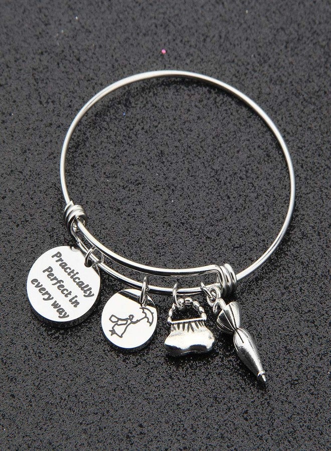 bobauna Practically Perfect In Every Way Inspired By Mary Expandable Wire Bangle Bracelet For Her (practically perfect bracelet) - Image 3