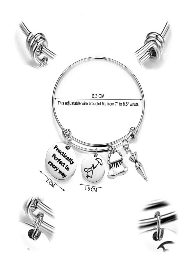 bobauna Practically Perfect In Every Way Inspired By Mary Expandable Wire Bangle Bracelet For Her (practically perfect bracelet) - Image 5