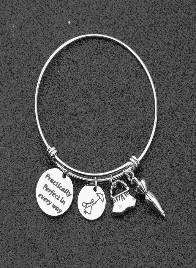 bobauna Practically Perfect In Every Way Inspired By Mary Expandable Wire Bangle Bracelet For Her (practically perfect bracelet) - Image 2