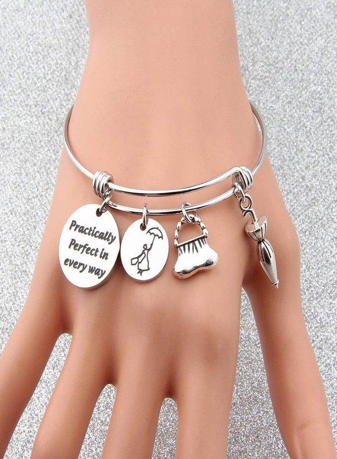 bobauna Practically Perfect In Every Way Inspired By Mary Expandable Wire Bangle Bracelet For Her (practically perfect bracelet) - Image 4
