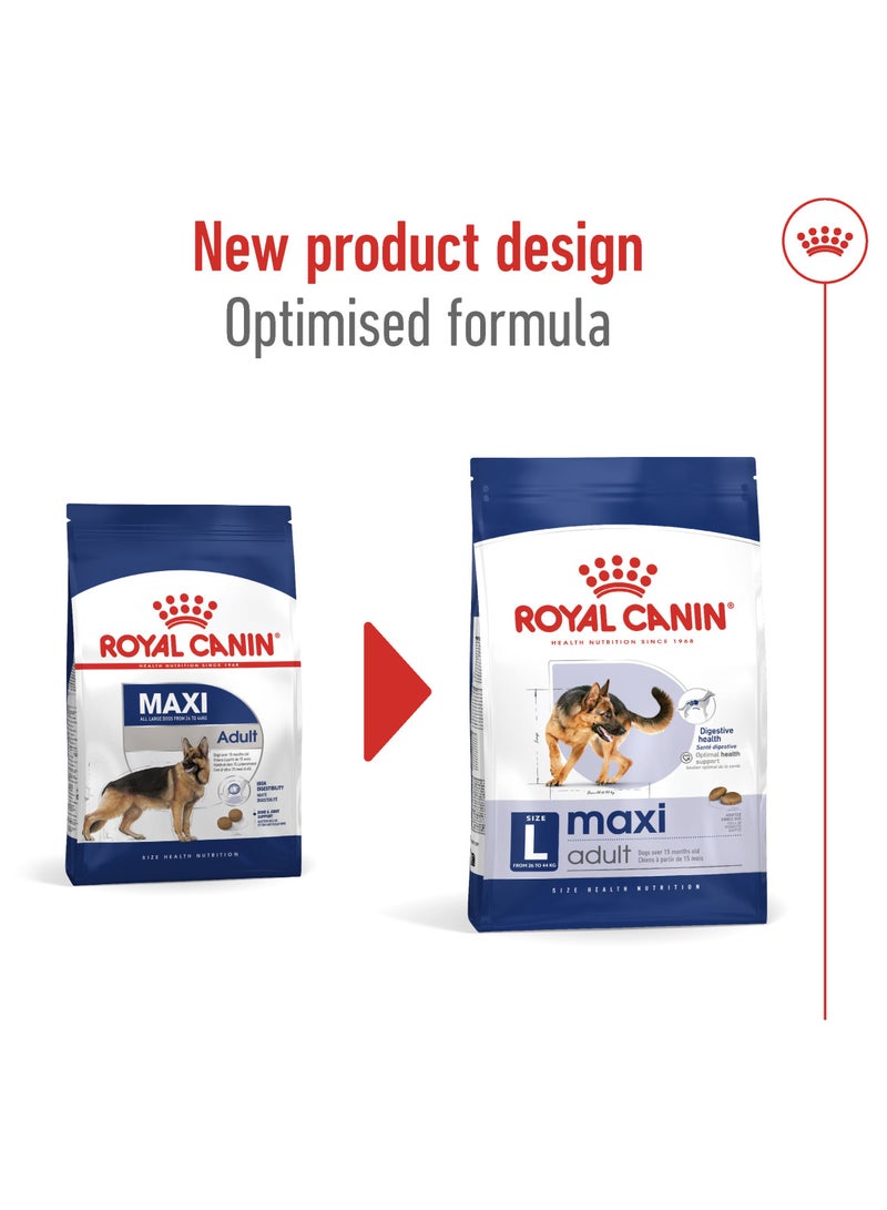 رويال كانين طعام رويال كانين الجاف للكلاب البالغة من سلالة ماكسي (15 شهرًا فأكثر ووزن 26-44 كجم)، 15 كجم - Image 2