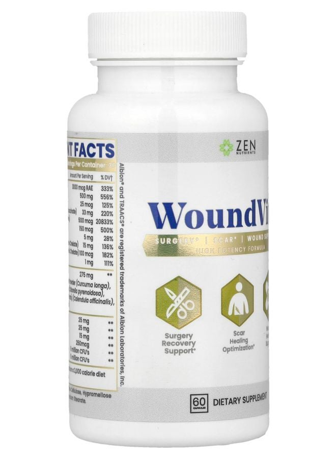 Zen Nutrients WoundVite® 60 Capsules - Image 2