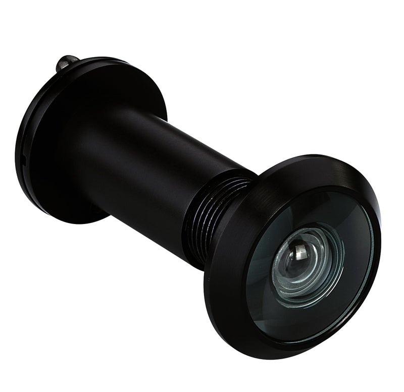 TOGU TG3016YG-BC UL Listed Solid Brass HD Glass Lens 220-degree Door Viewer Peephole with Heavy Duty Privacy Cover for 1-3/8" to 2-1/6" Doors, Matt Black Finish - Image 1