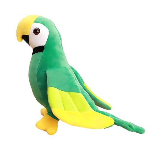 XiRiDa 98 Parrot Stuffed Animal Plush Simulation Green Bird Plushie Toy Gift for Kids - Image 1