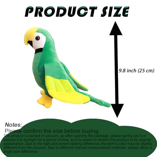 XiRiDa 98 Parrot Stuffed Animal Plush Simulation Green Bird Plushie Toy Gift for Kids - Image 5