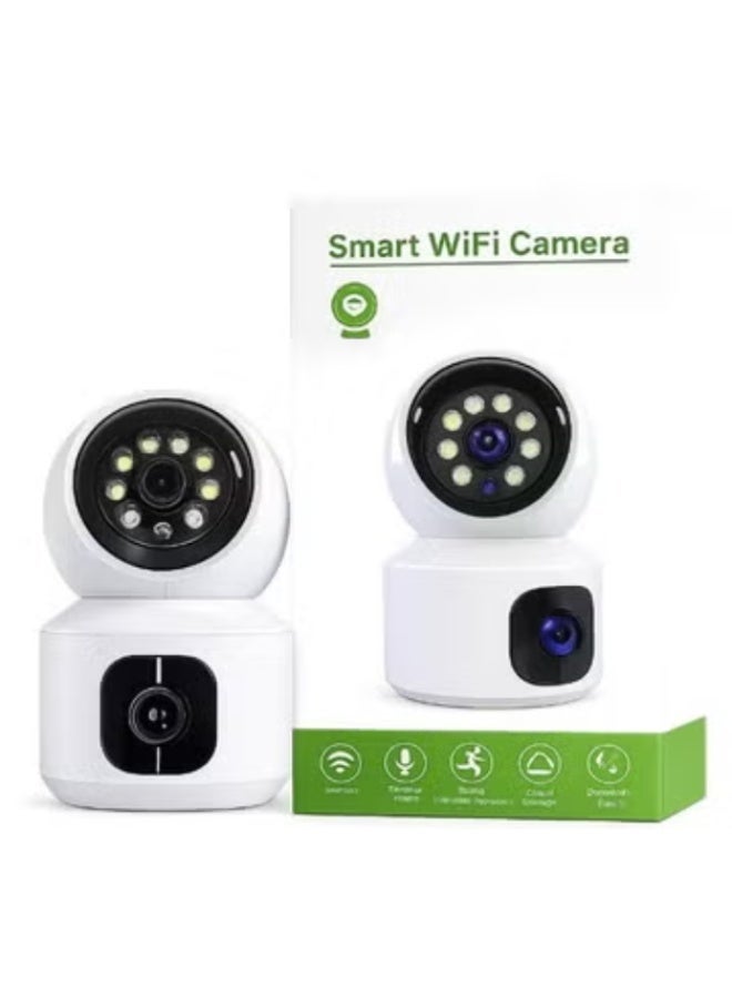 GEEK SPACE WiFi Smart Security Camera Dual Lens 360° PTZ Indoor Camera, AI Human Detection, Night Vision, Two-Way Audio, Remote Viewing, Cloud & SD Card Storage, Wireless Home Surveillance Camera - Image 1