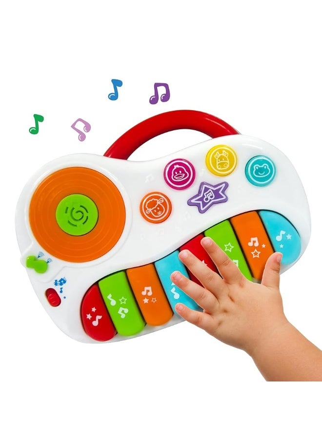 KiddoLab Musical Piano Toy for 1-3 Years Old Toddlers with Keyboard Note, DJ Mixer and Light-Up Buttons - Educational and Fun for Both Boys and Girl  - Image 4