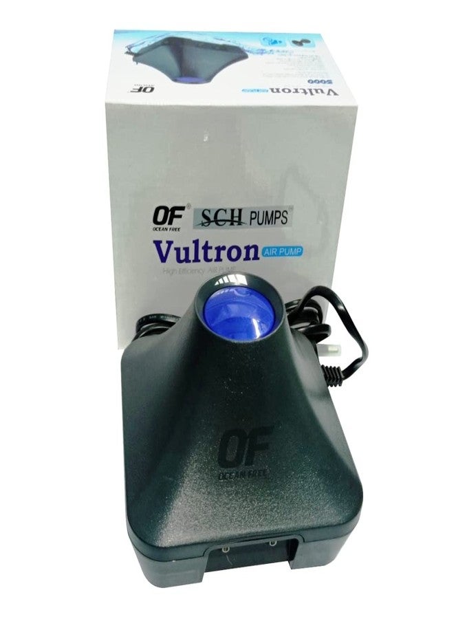 مضخة هواء SCH Pumps Vultron-5000 فائقة الهدوء وقابلة للتعديل ذات مخرجين لأحواض الأسماك، وأحواض السمك، والزراعة المائية، وتربية الأحياء المائية. - Image 3