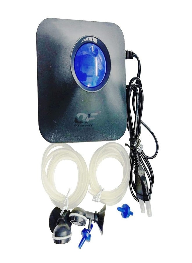مضخة هواء SCH Pumps Vultron-5000 فائقة الهدوء وقابلة للتعديل ذات مخرجين لأحواض الأسماك، وأحواض السمك، والزراعة المائية، وتربية الأحياء المائية. - Image 1