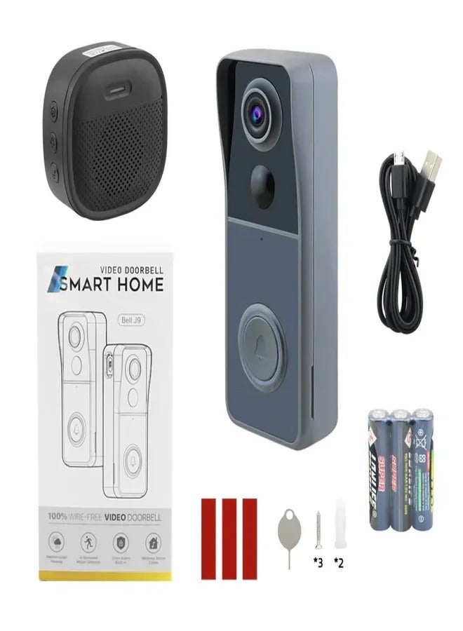 Smart Video Doorbell J9 – 1080P HD WiFi Doorbell with Two-Way Audio, Motion Detection, Night Vision, Cloud Storage, Compatible with Alexa & Google Assistant  - Image 2