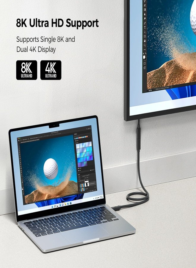 Cable Matters 40Gbps USB 4 Extension Cable - 3.3ft / 1m, True Reversible Design, Supports [8K Video, 240W Charging, 40Gbps Data Transfer] USB C Extender/Type C Extension Cord Male to Female - Image 3