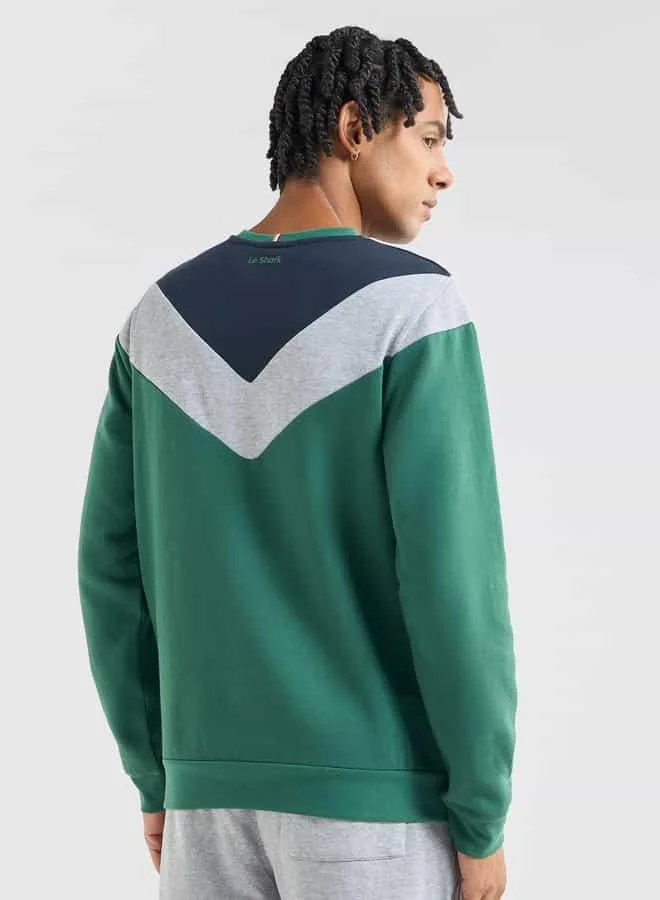 Splash FAV Colourblock Sweatshirt with Crew Neck and Long Sleeves