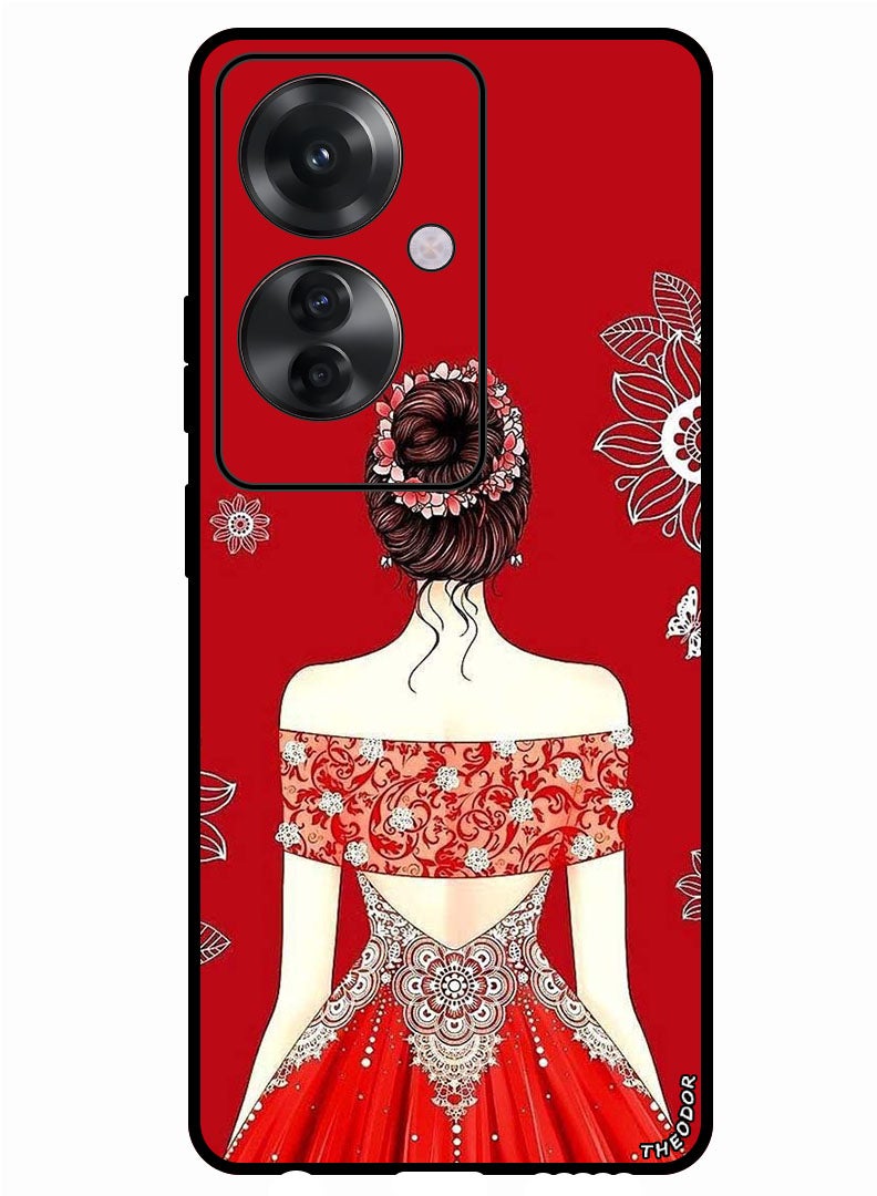 Theodor Protective Case Anti Scratch Shock Proof Bumper Cover For Oppo Reno 11F Cute Ladyy - Image 1