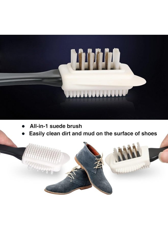 Maximilian 4 in 1 Leather Brush Cleaner with Rubber Eraser Multi Function Suede Shoe Boot Cleaning Brush Kit for Leather Shoes Boots Sneakers Bags and Car Seats - Image 5