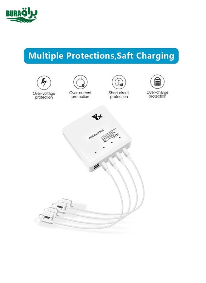 For DJI Mavic Mini Charger Battery USB 6 in 1 Hub Intelligent Battery Controller Charger, Plug Type:US Plug