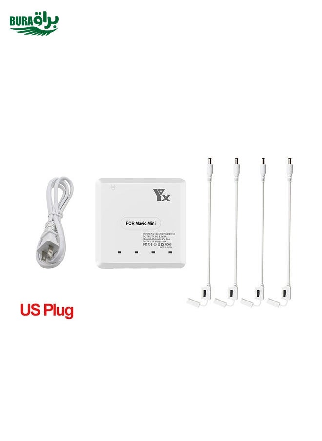 For DJI Mavic Mini Charger Battery USB 6 in 1 Hub Intelligent Battery Controller Charger, Plug Type:US Plug