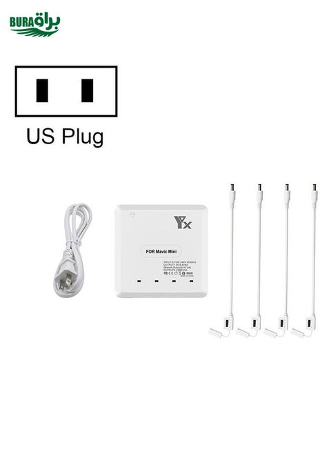 For DJI Mavic Mini Charger Battery USB 6 in 1 Hub Intelligent Battery Controller Charger, Plug Type:US Plug