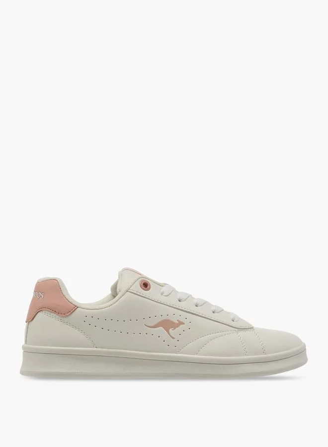 kangaROOS Women's Logo Detail Sneakers With Lace-Up Closure